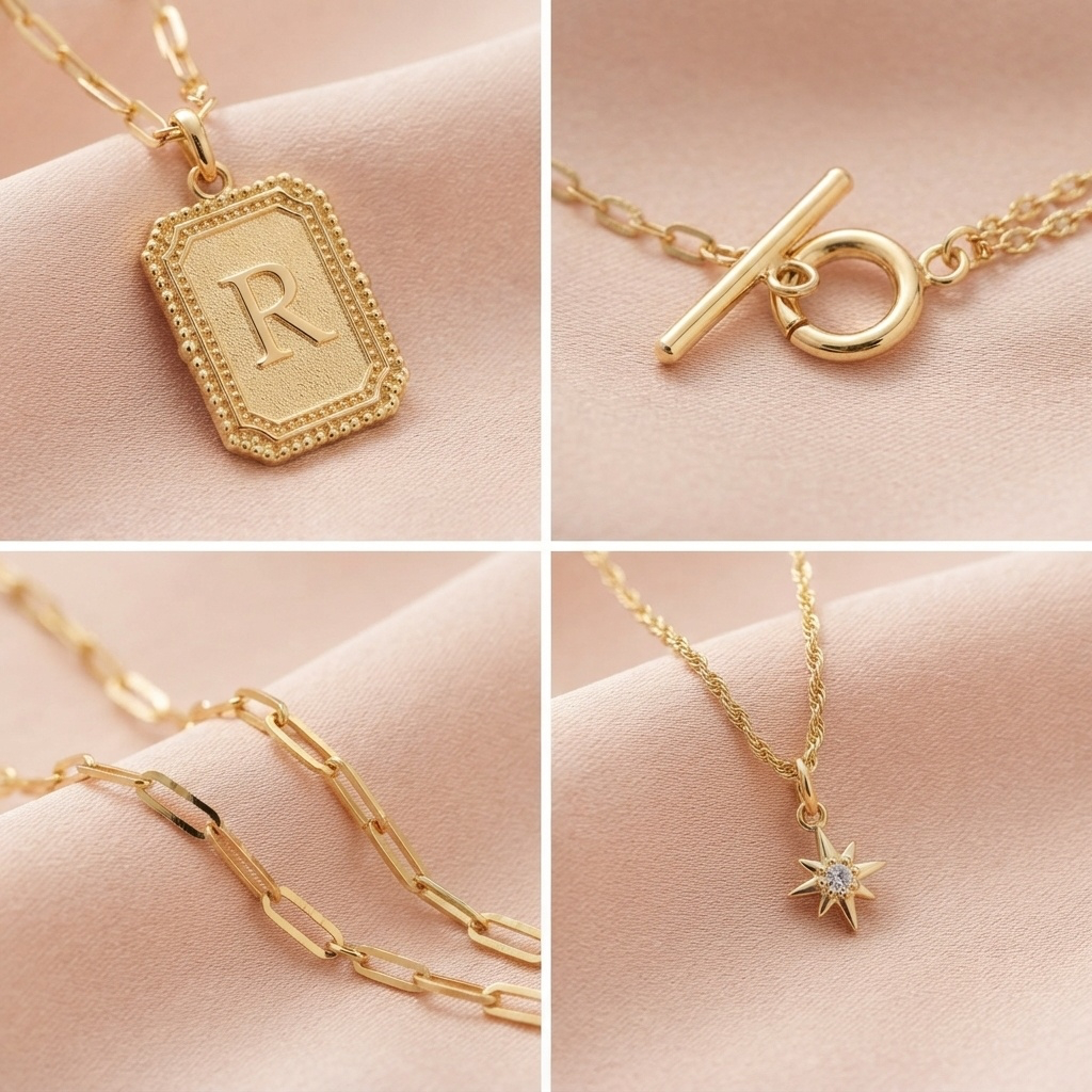 The Blush Chain Initial Layer Necklace